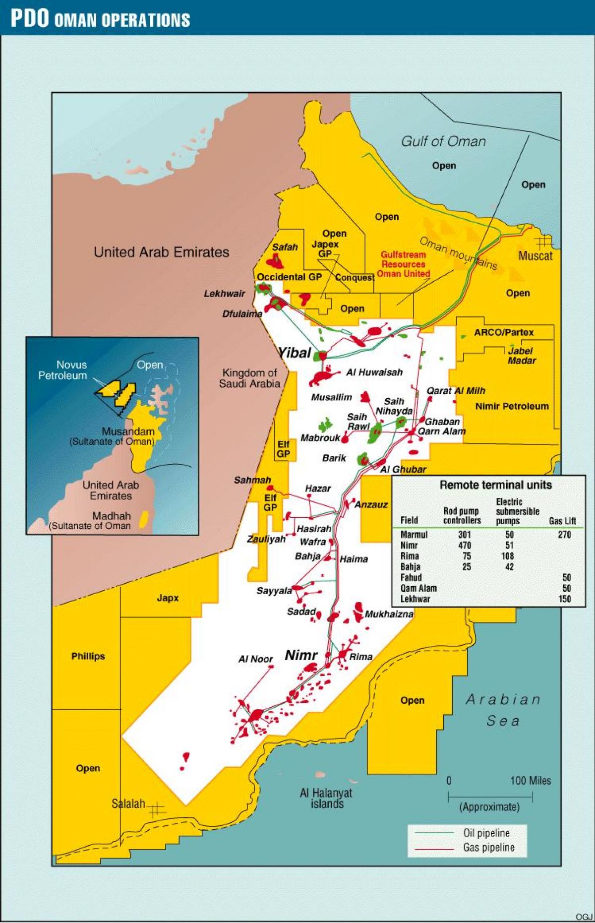 ramani ya yibal Oman