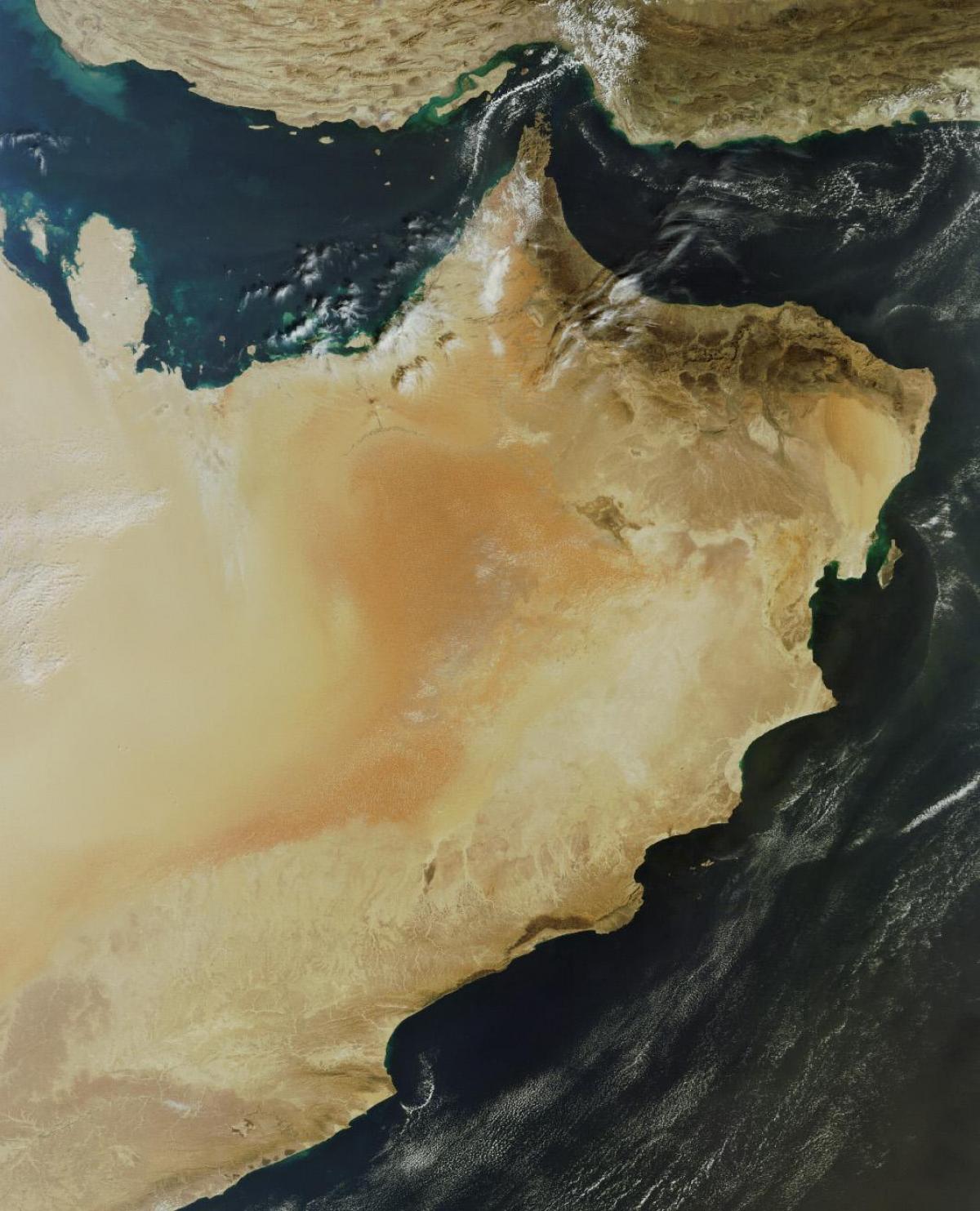 ramani ya Oman satellite